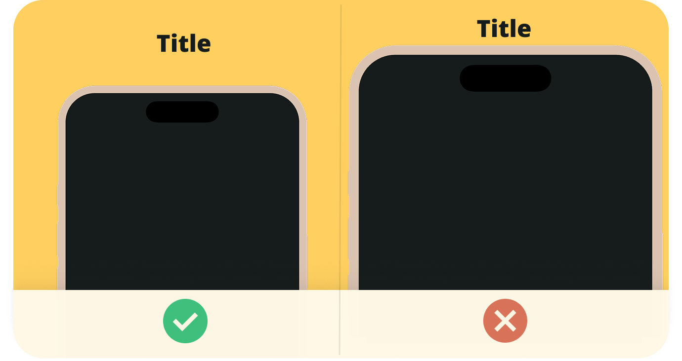 Notice the breathing room around