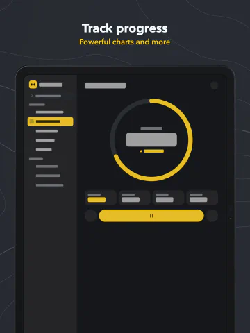 Ascent for iPad, screenshot 4: Track progress. Powerful charts and more.