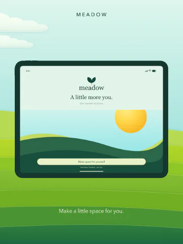 Meadow Meditation for iPad, screenshot 10: Make a little space for you.