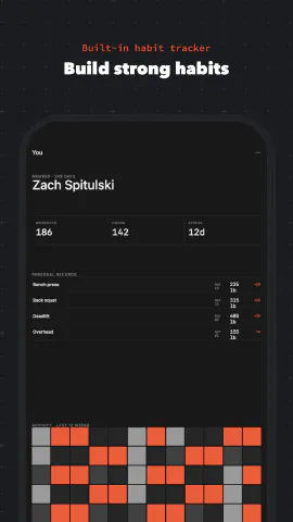 Minimalist Dark for Android, screenshot 6: Build strong habits. Built-in habit tracker.