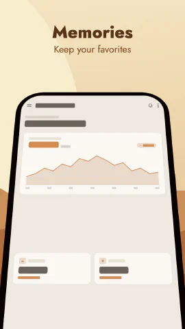 Sahara for Android, screenshot 8: Memories. Keep your favorites.