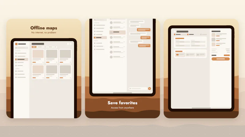 Sahara App Store screenshots for iPad