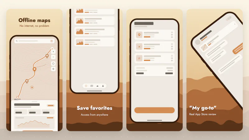Sahara App Store screenshots for iPhone