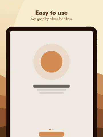 Sahara for iPad, screenshot 7: Easy to use. Designed by hikers for hikers.