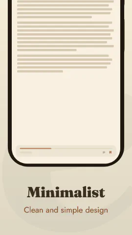 Serif for Android, screenshot 8: Minimalist. Clean and simple design.