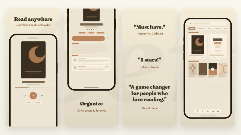 Serif App Store screenshots for iPhone