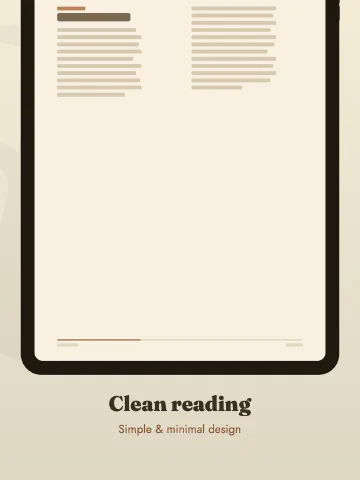 Serif for iPad, screenshot 7: Clean reading. Simple & minimal design.