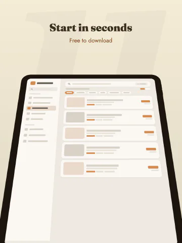Serif for iPad, screenshot 10: Start in seconds. Free to download.